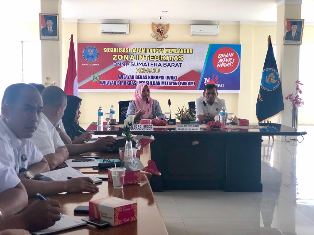 BNNP Sumbar Undang KPPN Padang Sosialiasi Zona Integritas