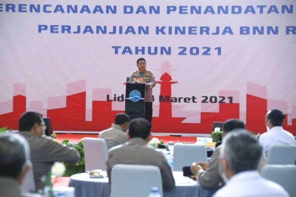 Rapat Koordinasi Perencanaan Dan Penandatanganan Perjanjian Kinerja BNN RI Tahun 2021