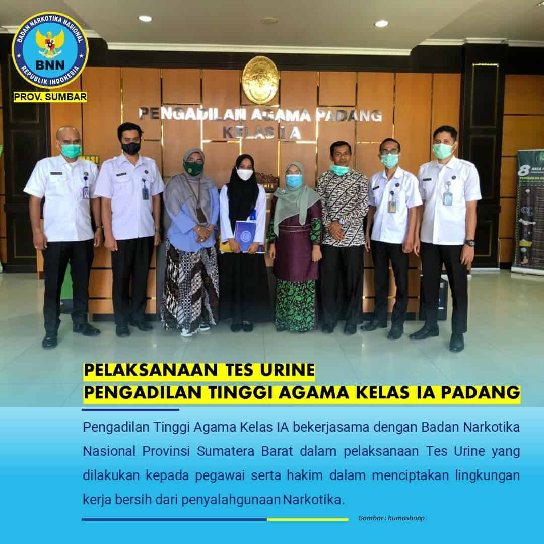 PELAKSANAAN TEST URINE BAGI PEGAWAI PENGADILAN AGAMA PADANG KELAS IA