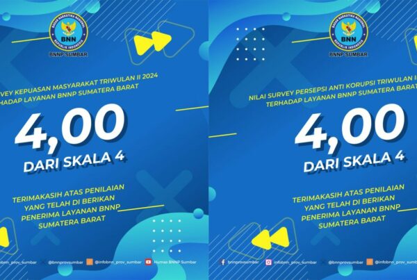 Hasil Survey Layanan dan Persepsi Anti Korupsi di BNNP Sumbar TW II 2024
